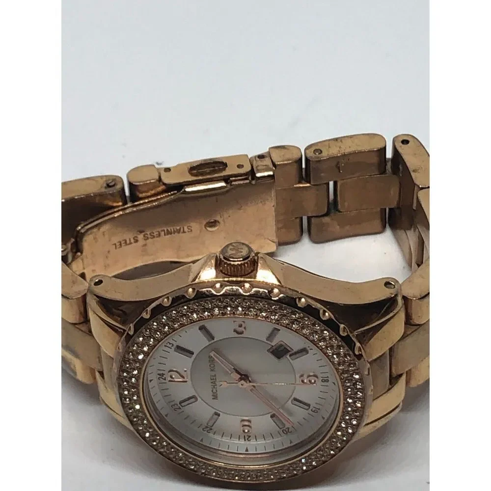 Michael Kors MK5403 Women's Stainless Steel Analog White Dial Quartz Watch LB211